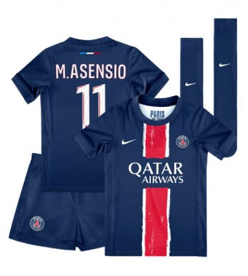 Paris Saint-Germain Marco Asensio #11 Hemmakläder Barn 2024-25 Kortärmad (+ Korta byxor)